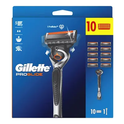 Gillette Fusion5 ProGlide Holicí strojek + 10 holicích hlavic