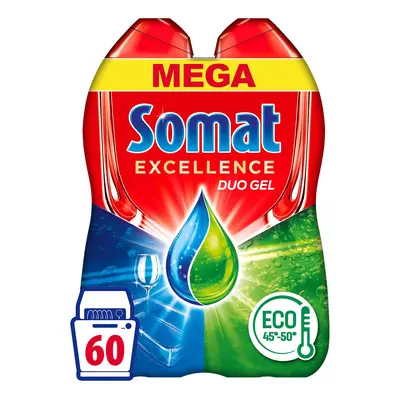 Somat Excellence Anti-Grease gel do myčky nádobí (2×0,54 l)