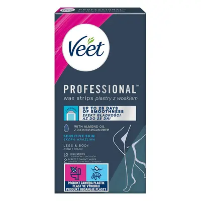 Veet Professional Studené voskové pásky pro citlivou pokožku