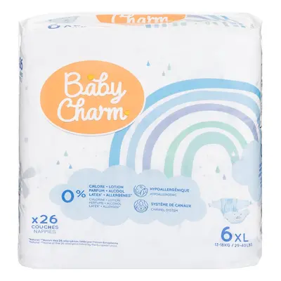 Baby Charm Jednorázové plenky super dry flex 6 XL (13–18 kg)