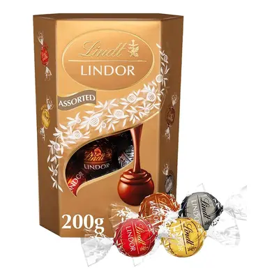 Lindt LINDOR bonboniéra čokoládové pralinky směs zlatý mix