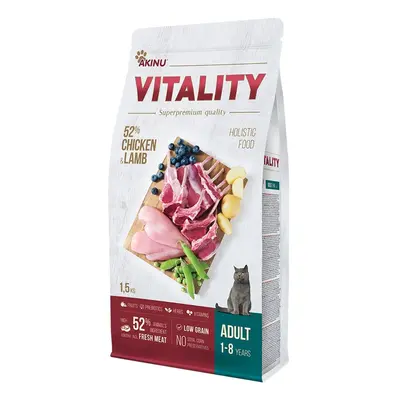 Akinu Vitality Granule s kuřecím a jehněčím pro kočky