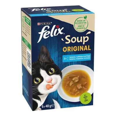 Felix Soup Lahodný výběr z ryb polévka pro kočky 6×48 g