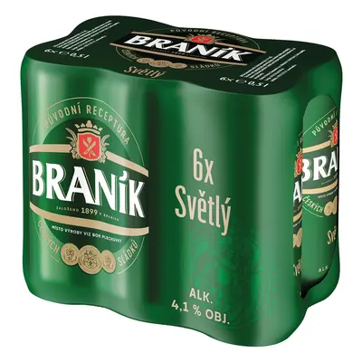 Braník Pivo výčepní světlé 6×0,5 l