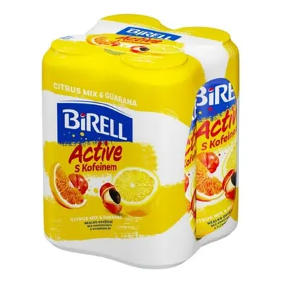 Birell Active Citrus mix a guarana s kofeinem 4×0,5 l plech