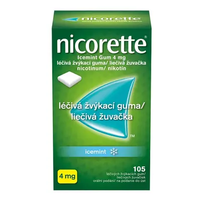 NICORETTE ICEMINT GUM 4MG Léčivá žvýkací guma 105