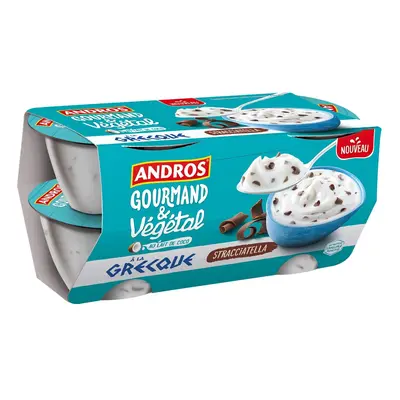 Andros Gourmand & Végétal Řecký dezert s čokoládovými vločkami 4×115 g