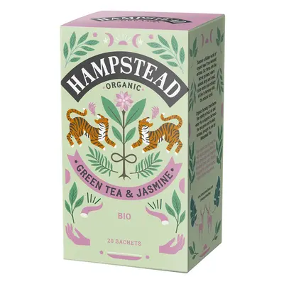 Hampstead Tea BIO Zelený čaj s jasmínem a bergamotem