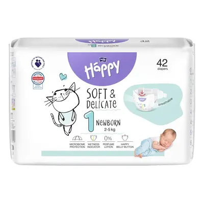 Bella Baby Happy Soft & Delicate jednorázové dětské plenky mini 2–5 kg (velikost 1)