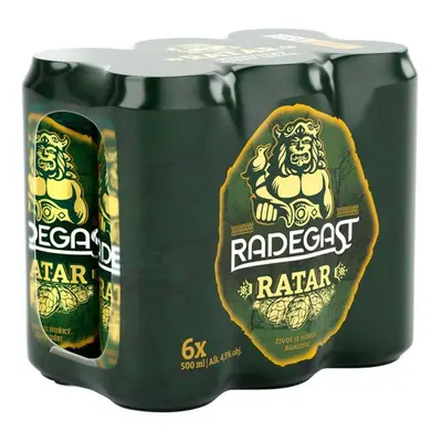 Radegast Ratar ležák světlý 6×0,5 l plech