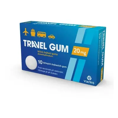 TRAVEL GUM 20MG Léčivá žvýkací guma 10