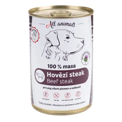 All Animals Hovězí steak konzerva pro psy