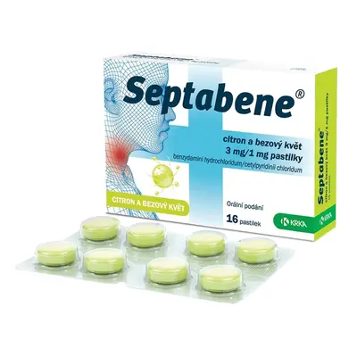 SEPTABENE CITRON A BEZOVÝ KVĚT 3MG/1MG pastilka 16