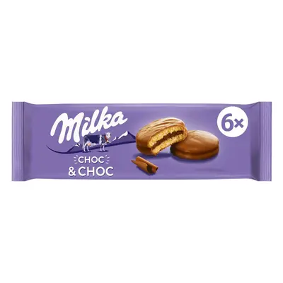 Milka Choc & Choc celomáčené jemné pečivo s kakaovou náplní