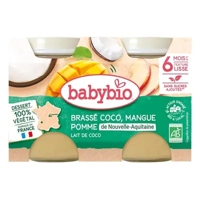 Babybio BIO Brassé z kokosového mléka mango a ananas (2×130 g)