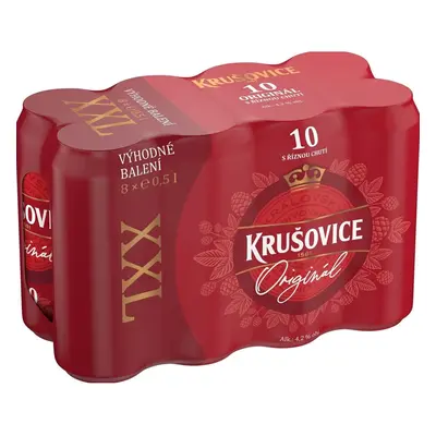 Krušovice 10 XXL plech (8×500 ml)