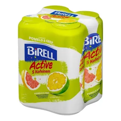 Birell Active Pomelo a grep s kofeinem 4×0,5 l plech