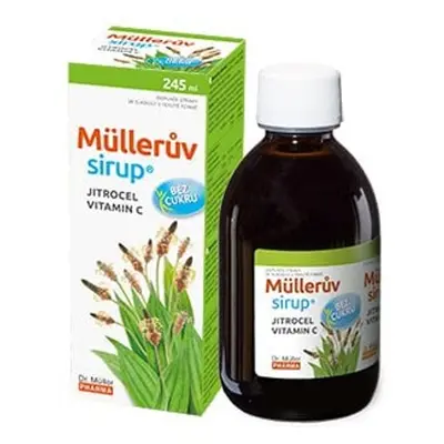 Müllerův sirup s jitrocelem bez cukru 245ml