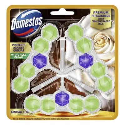 Domestos Aroma Lux White Rose tuhý WC blok 3×50 g