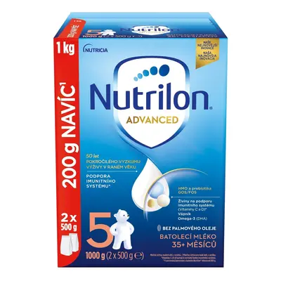 Nutrilon Advanced 5 batolecí mléko – duo balení