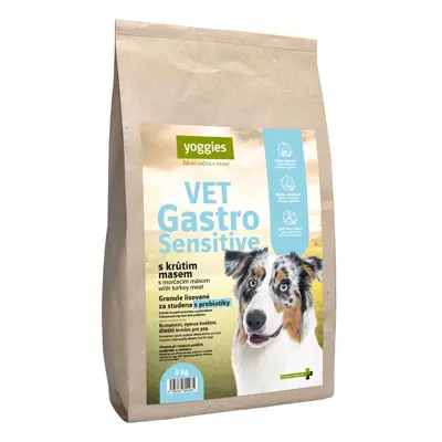 Yoggies VET Gastro Sensitive krůtí maso a probiotika – granule pro psy