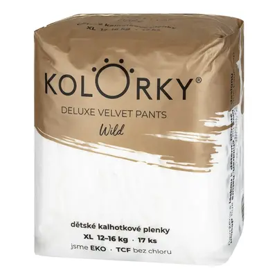 Kolorky EKO Jednorázové plenkové kalhotky deluxe velvet XL wild (12–16 kg) 17 ks