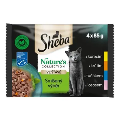 Sheba Nature's Collection smíšený výběr ve šťávě kapsičky pro dospělé kočky 4×85 g