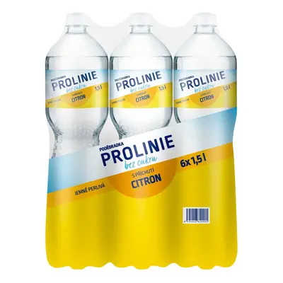 Poděbradka Prolinie minerální voda citronová bez cukru 6×1,5 l