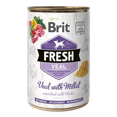 Brit Fresh konzerva pro psy – telecí s prosem