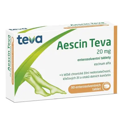 AESCIN TEVA 20MG enterosolventní tableta 90