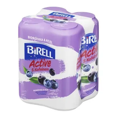 Birell Active Borůvka a acai s kofeinem 4×0,5 l plech