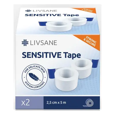 LIVSANE Fixační náplast Sensitive 2.5cmx5m 2ks