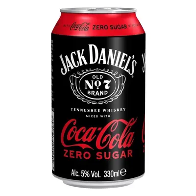 Jack Daniel's Tennessee Whiskey & Coca-Cola Zero alkoholický míchaný nápoj plech