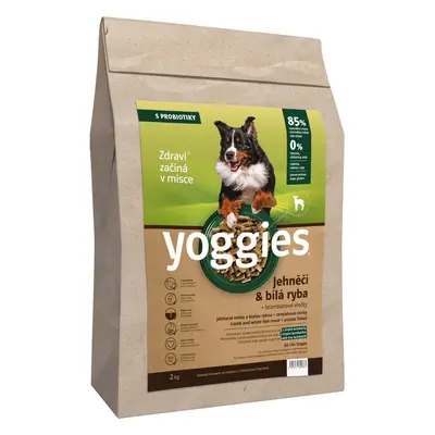 Yoggies Jehněčí a bílá ryba – granule s laktobacily pro psy