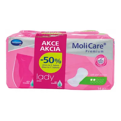 Inkontinenční vložky MoliCare LadyPad 2 kapky Duopack 2x14 ks