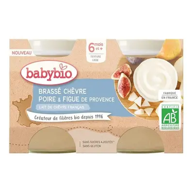 Babybio BIO Brassé z kozího mléka hruška a fík (2×130 g)