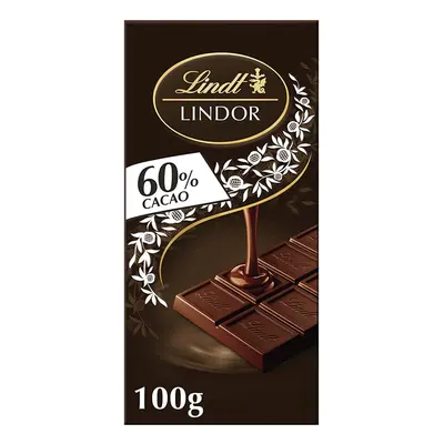 Lindt LINDOR Tabulková čokoláda hořká 60%