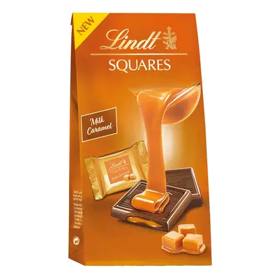 Lindt Squares mléčná čokoláda s karamelovou náplní