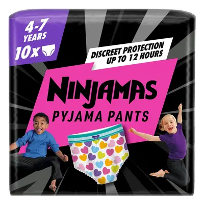 Ninjamas Pyjama Pants srdíčka plenkové kalhotky 4–7 let (17–30 kg)