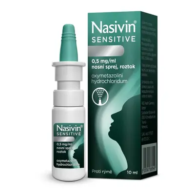 NASIVIN SENSITIVE 0,5MG/ML Nosní sprej, roztok 10ML