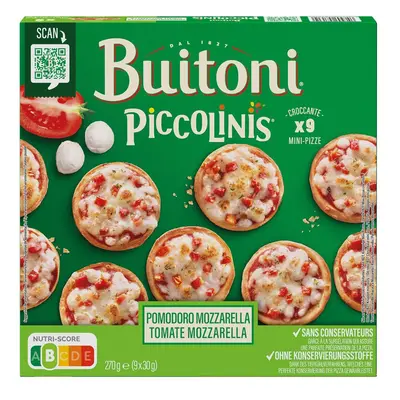 Buitoni Piccolinis Pomodoro Mozzarella mini pizzy 9 ks