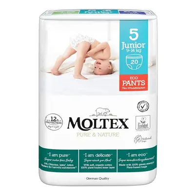 Moltex Pure & Nature EKO Plenkové kalhotky junior 9–14 kg (velikost 5)