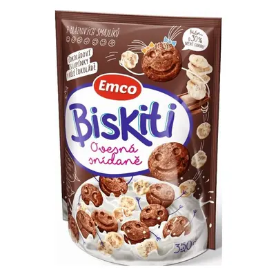 Emco Biskiti Čokoládoví s bílými čokolupínky