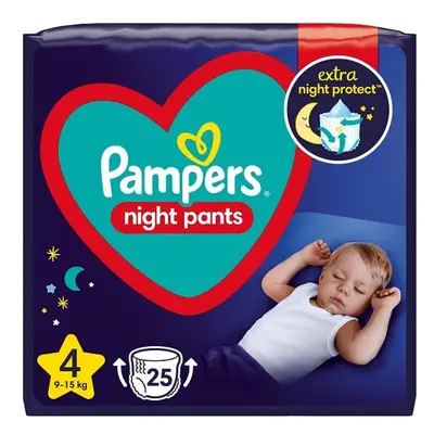 Pampers Night pants plenkové kalhotky 4 (9–15 kg)