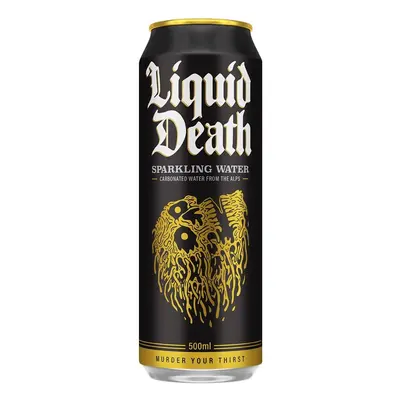 Liquid Death Sparkling Water plech