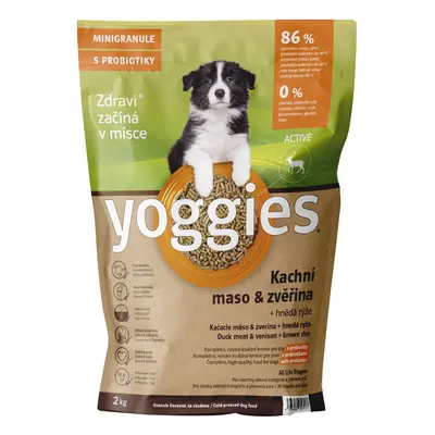 Yoggies Active Kachní maso a zvěřina – minigranule s laktobacily pro psy