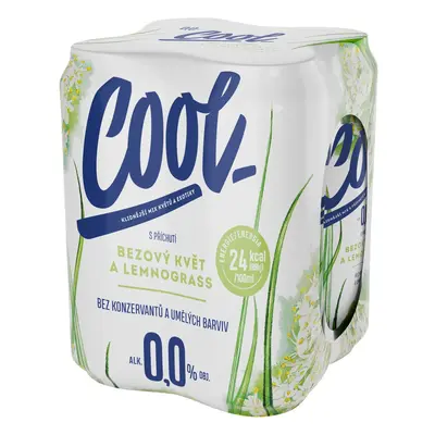 Cool Bezový květ & lemongrass nealkoholické 4×0,5 l