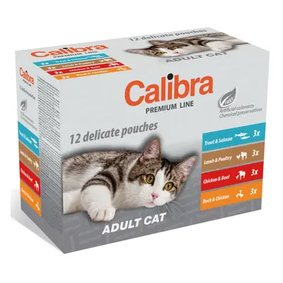 Calibra Cat adult kapsičky pro dospělé kočky multipack 12×100 g