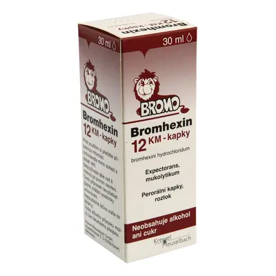 BROMHEXIN KM 12MG/ML Perorální kapky, roztok 30ML