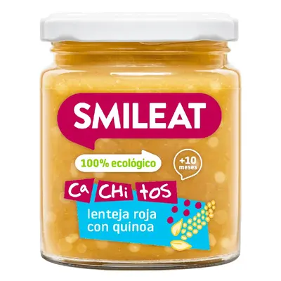 Smileat BIO Příkrm s kousky quinoa, červenou čočkou, zeleninou a extra panenským olivovým olejem